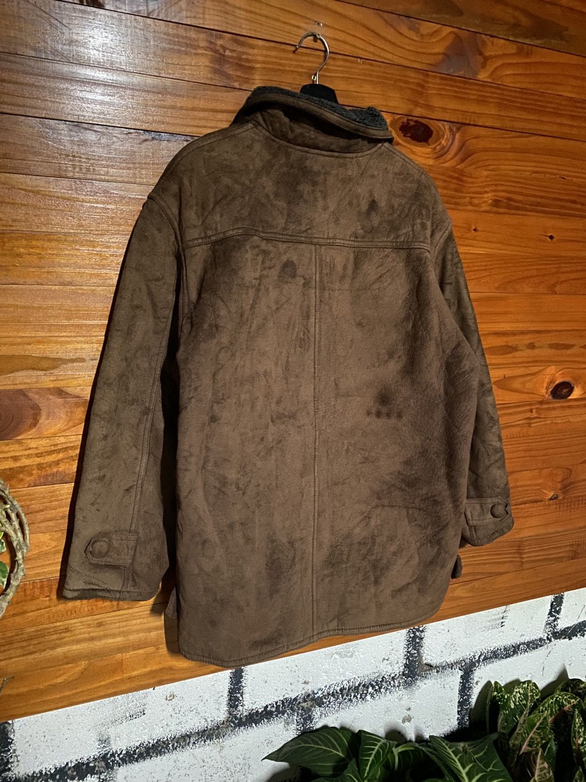 Vintage Alferido “Versace Style” Brown Faux-Shearling Outerwear Size US M / EU 48-50 / 2 - 9 Thumbnail