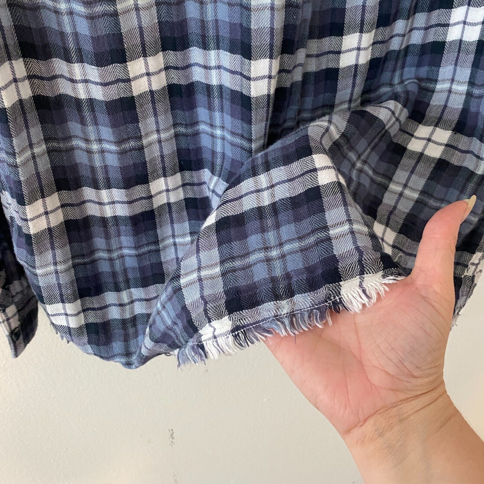 Other The Blue Shirt Shop Blue Plaid Button Down Long Sleeve Shirt Size XS / US 0-2 / IT 36-38 - 4 Thumbnail