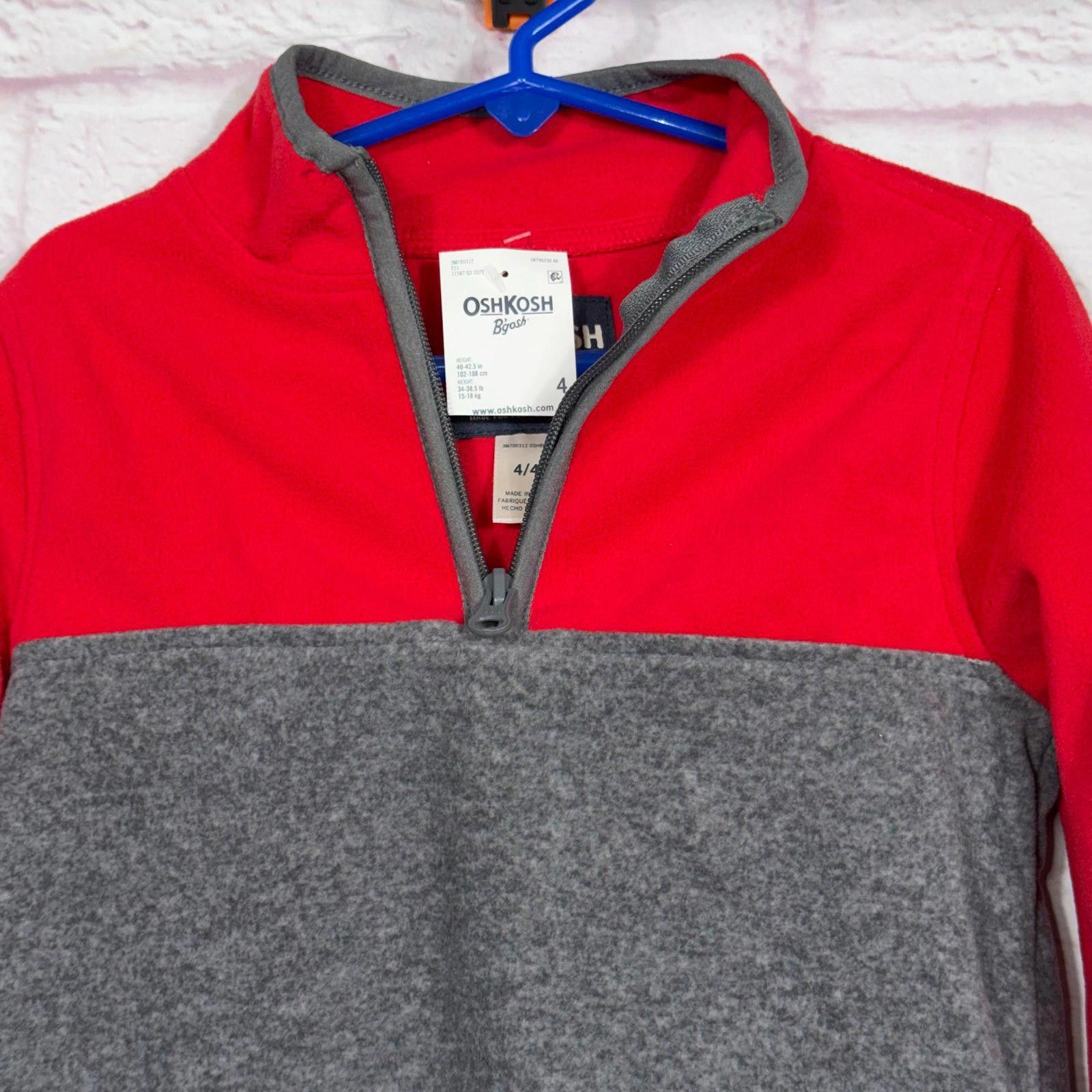 Other OshKosh B'gosh Kids' Red and Gray Pullover Size 4 NWT Size US XXS / EU 40 - 2 Thumbnail
