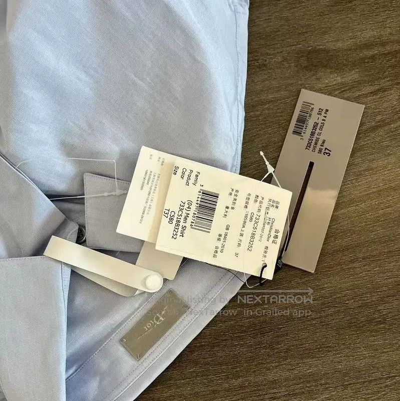 Dior Dior Men’s Light Blue Embroidered Shirt . Size US S / EU 44-46 / 1 - 4 Thumbnail