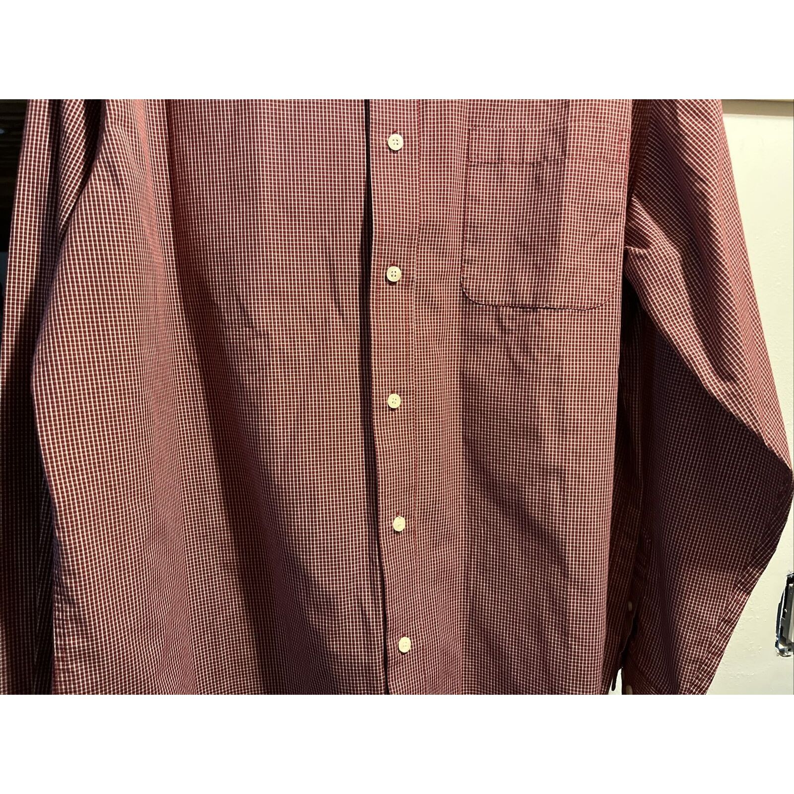 Consensus Sportswear Consensus Men’s XL Red Check LS Button Polyester Blend Shirt Size US XL / EU 56 / 4 - 6 Thumbnail