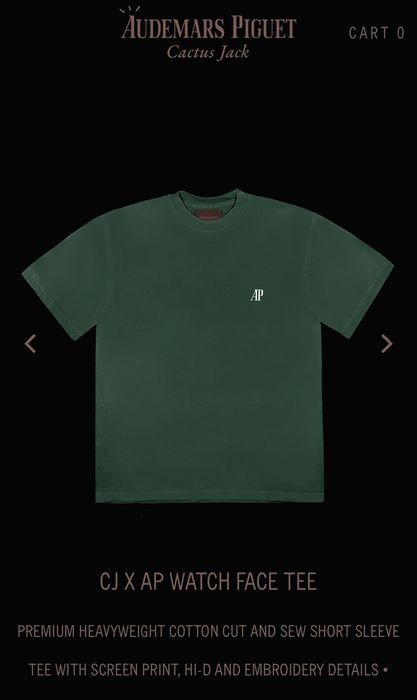 Travis Scott CJ x AP Watch Face Tee Grailed