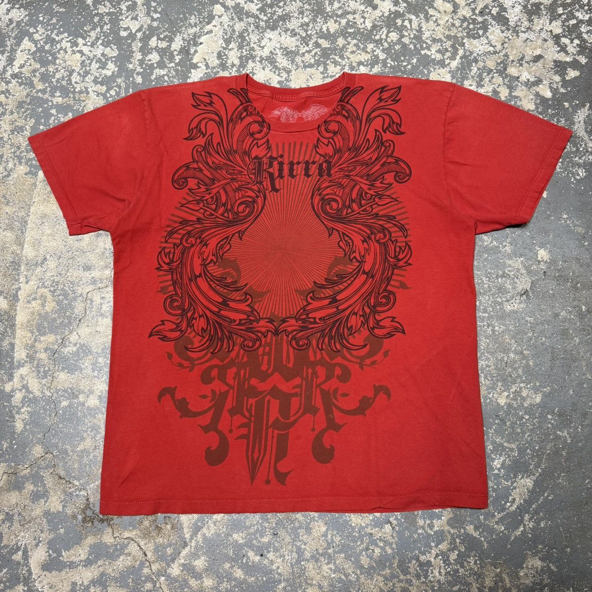 Affliction Vintage Kirra Red Y2K Grunt Grunge Tshirt Size US L / EU 52-54 / 3 - 1 Thumbnail