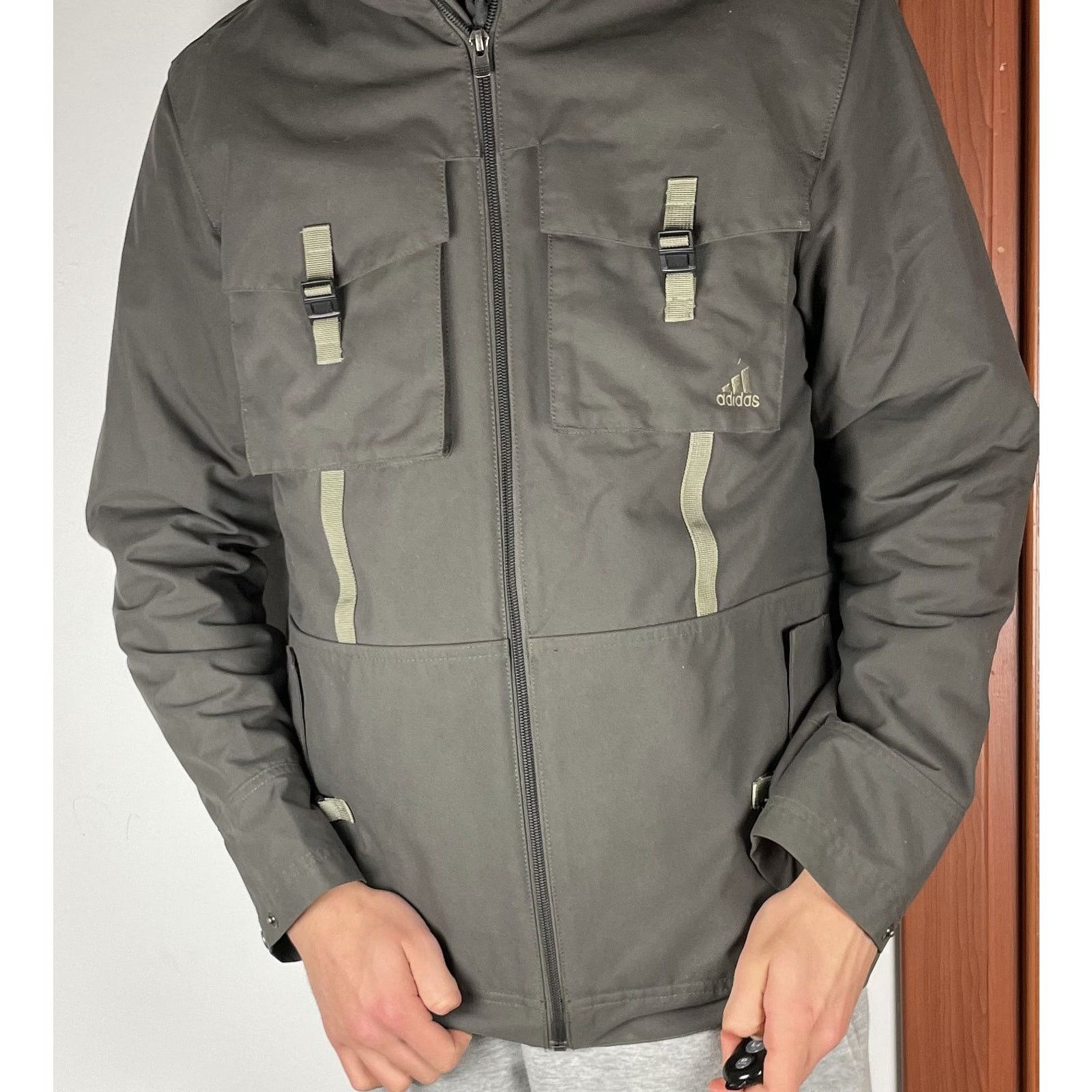 Adidas Adidas Men's Green Long Sleeve Full Zip Lined Jacket Small Size US S / EU 44-46 / 1 - 2 Thumbnail