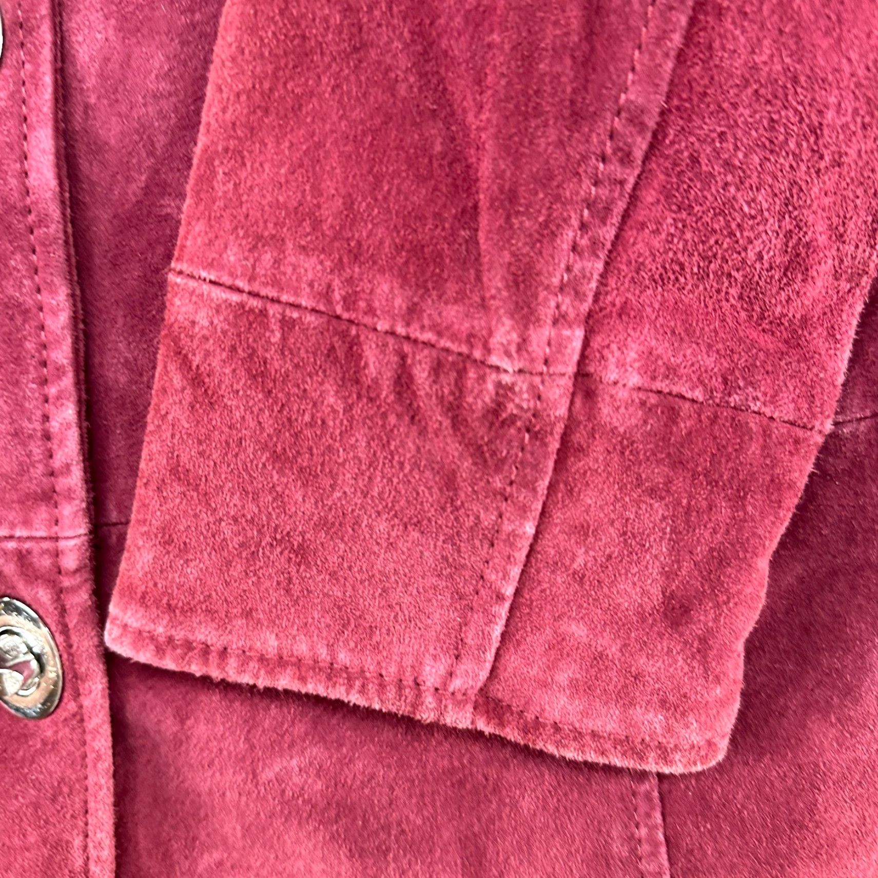 Vintage VINTAGE Dennis Basso Jacket Women XS Purple Lined Leather Suede Long Y2K Size XS / US 0-2 / IT 36-38 - 5 Thumbnail