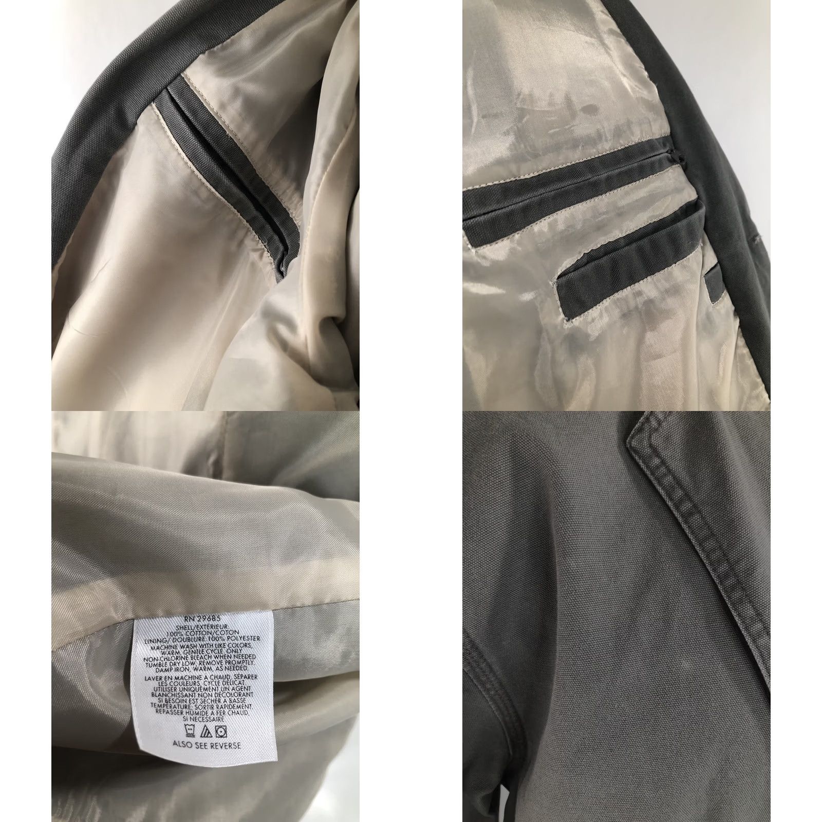 Pendleton Pendleton Canvas Blazer Jacket Mens Large Long Chore Field Coat Greenish Gray Wrangler-Style Cowboy-Workwear? Size 42R - 8 Thumbnail