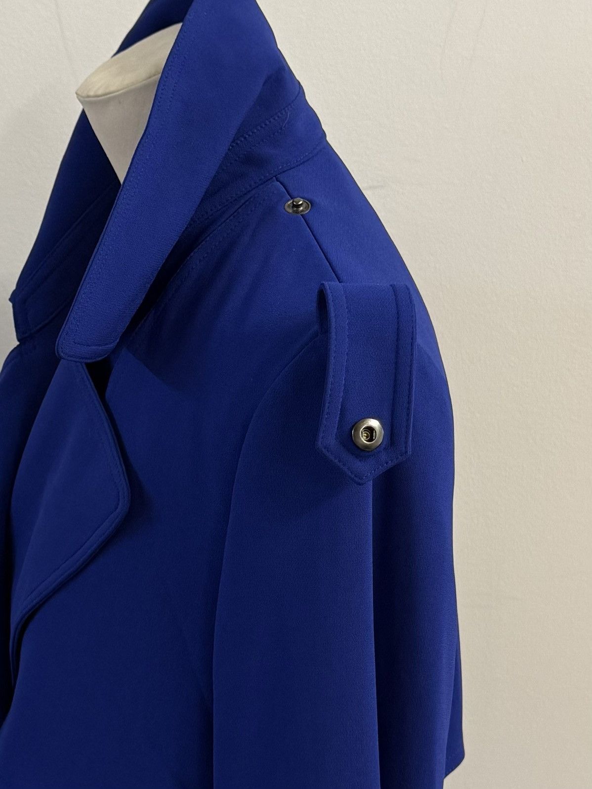 Theory Theory "Oaklane" Trench Coat in Admiral Crepe-Cobalt Blue-L Size L / US 10 / IT 46 - 4 Thumbnail
