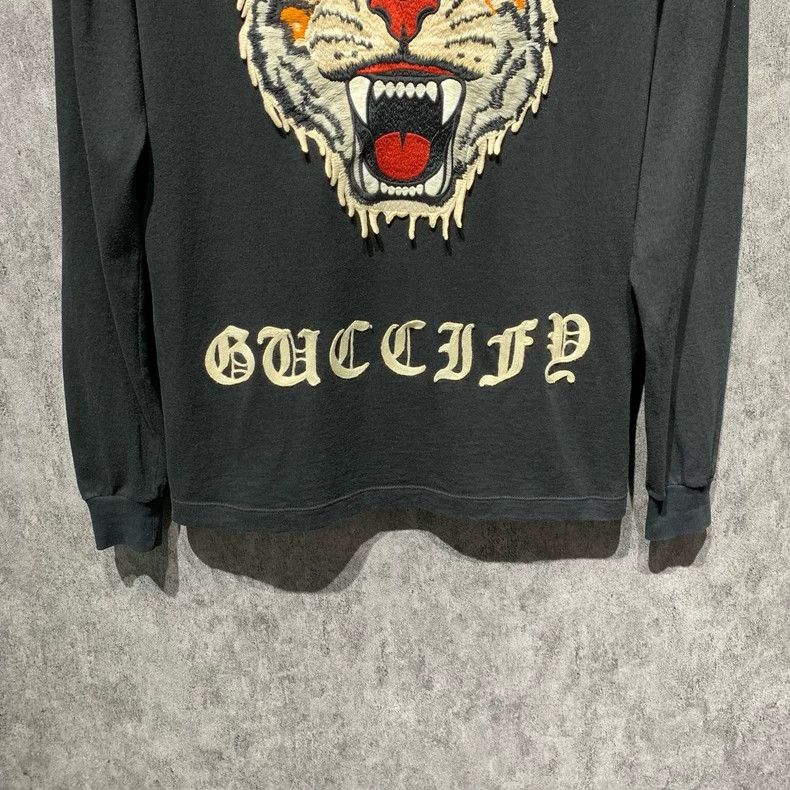 Gucci Gucci Tiger head embroidered round-neck sweatshirt 2501-Nex Size US XS / EU 42 / 0 - 6 Thumbnail