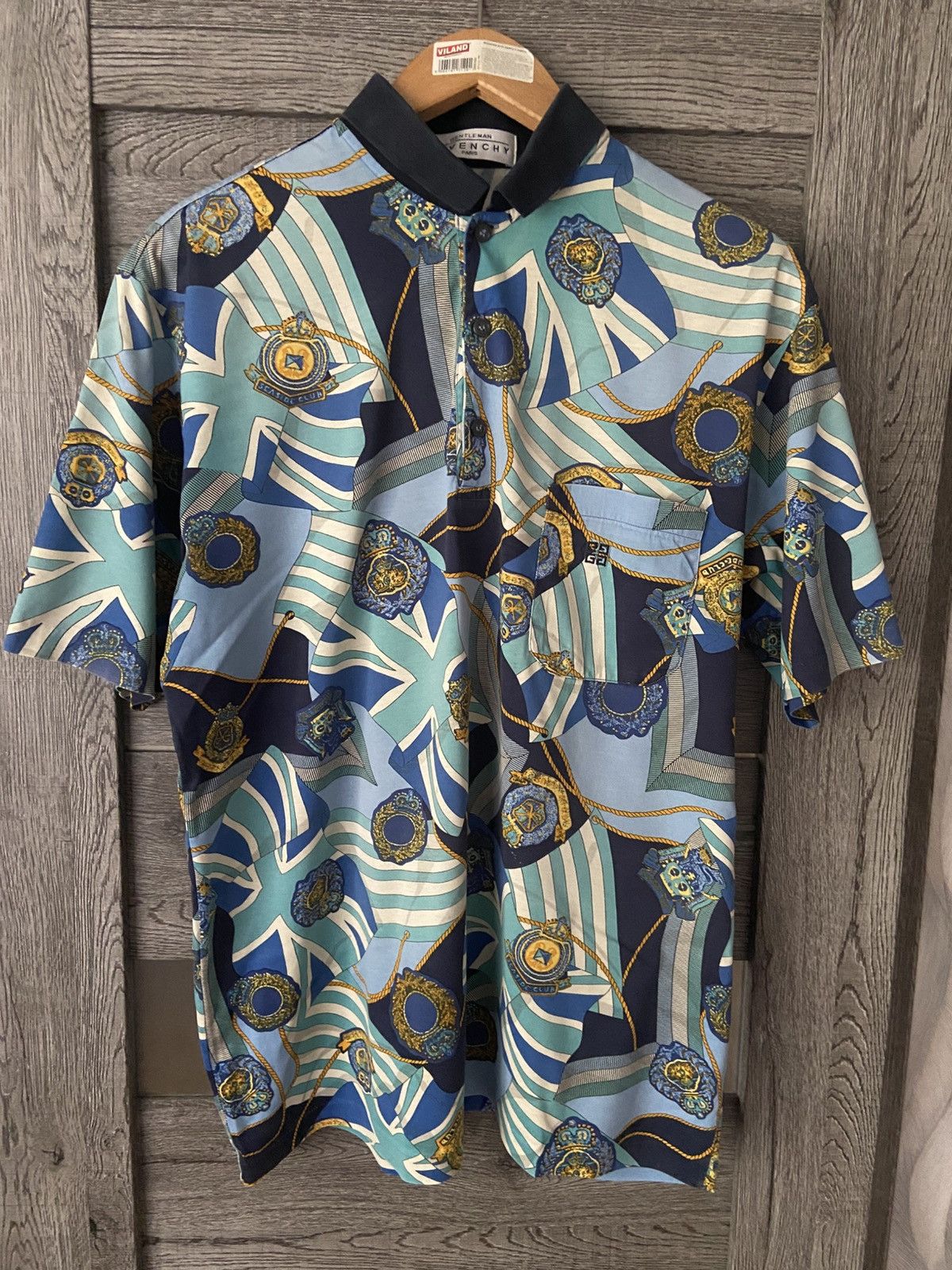 Givenchy Vintage Givenchy Gentleman All Over Print Polo Shirt Size US L / EU 52-54 / 3 - 1 Thumbnail