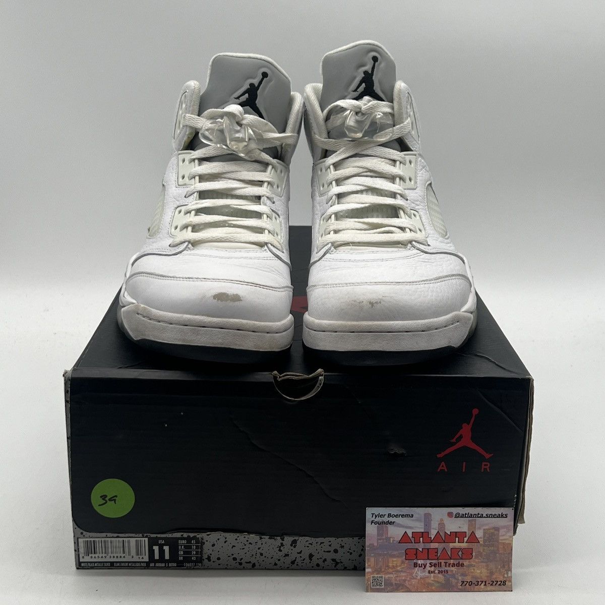 Jordan Brand Air Jordan 5 metallic white Size US 11 / EU 44 - 2 Thumbnail