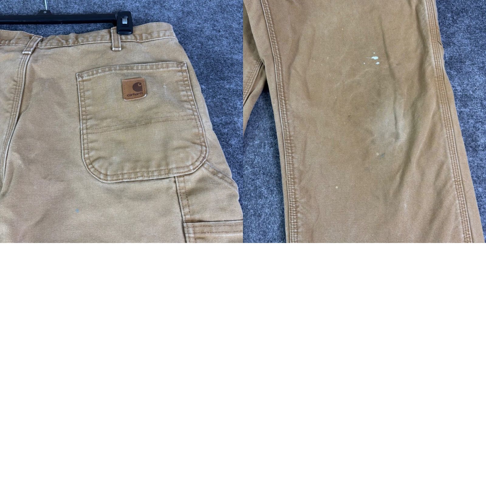 Carhartt VINTAGE Carhartt Pants Canvas Work Brown 38x30 Mens Dungaree Flannel Lined Duck BRN Distressing Heavyweight Size US 38 / EU 54 - 8 Thumbnail