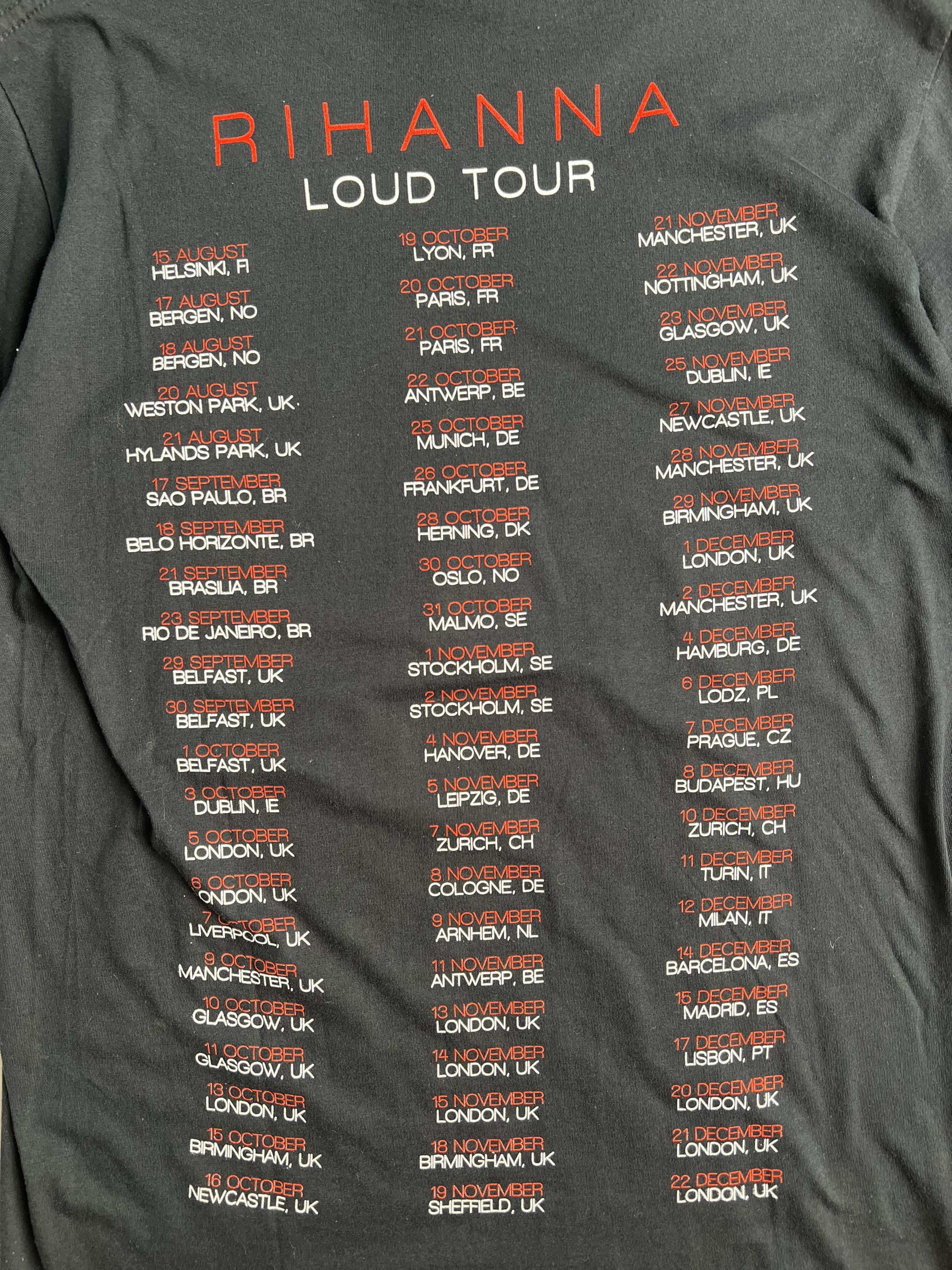 Band Tees × Rihanna × Vintage RIHANNA LOUD TOUR VINTAGE T-SHIRT 