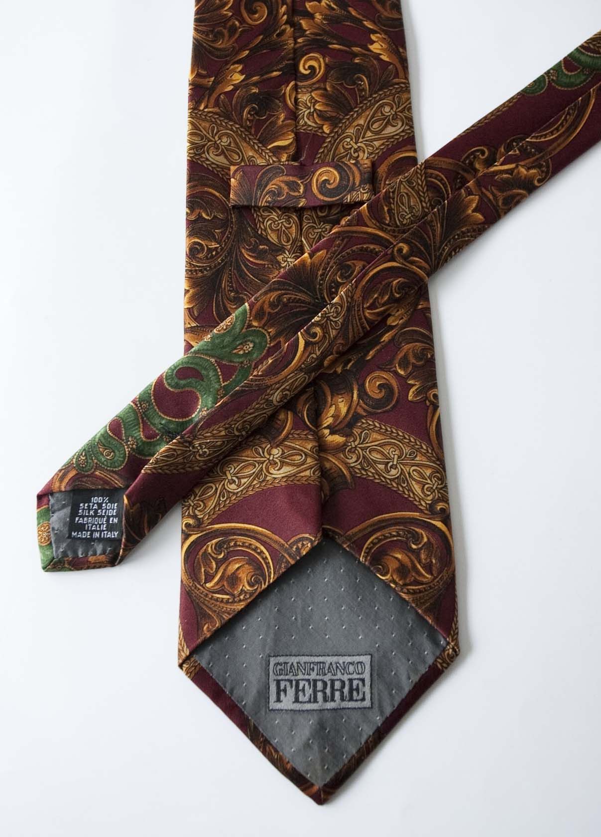 Gianfranco Ferre Gianfranco Ferre Tie Baroque 100% Silk Made in Italy Size ONE SIZE - 2 Thumbnail