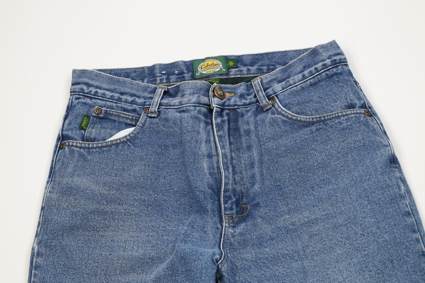 Cabelas Vintage 90s Cabelas Heavyweight Fleece Lined Denim Jeans Size US 32 / EU 48 - 3 Thumbnail