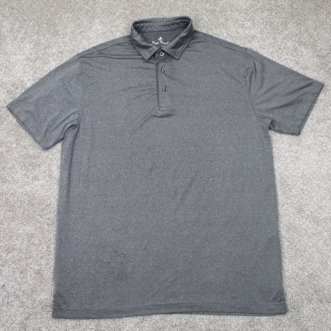 Nat Nast Nat Nast Polo Shirt Mens M Gray Polyester Stretch Short Sleeve Pullover Polo Size US M / EU 48-50 / 2 - 2 Thumbnail