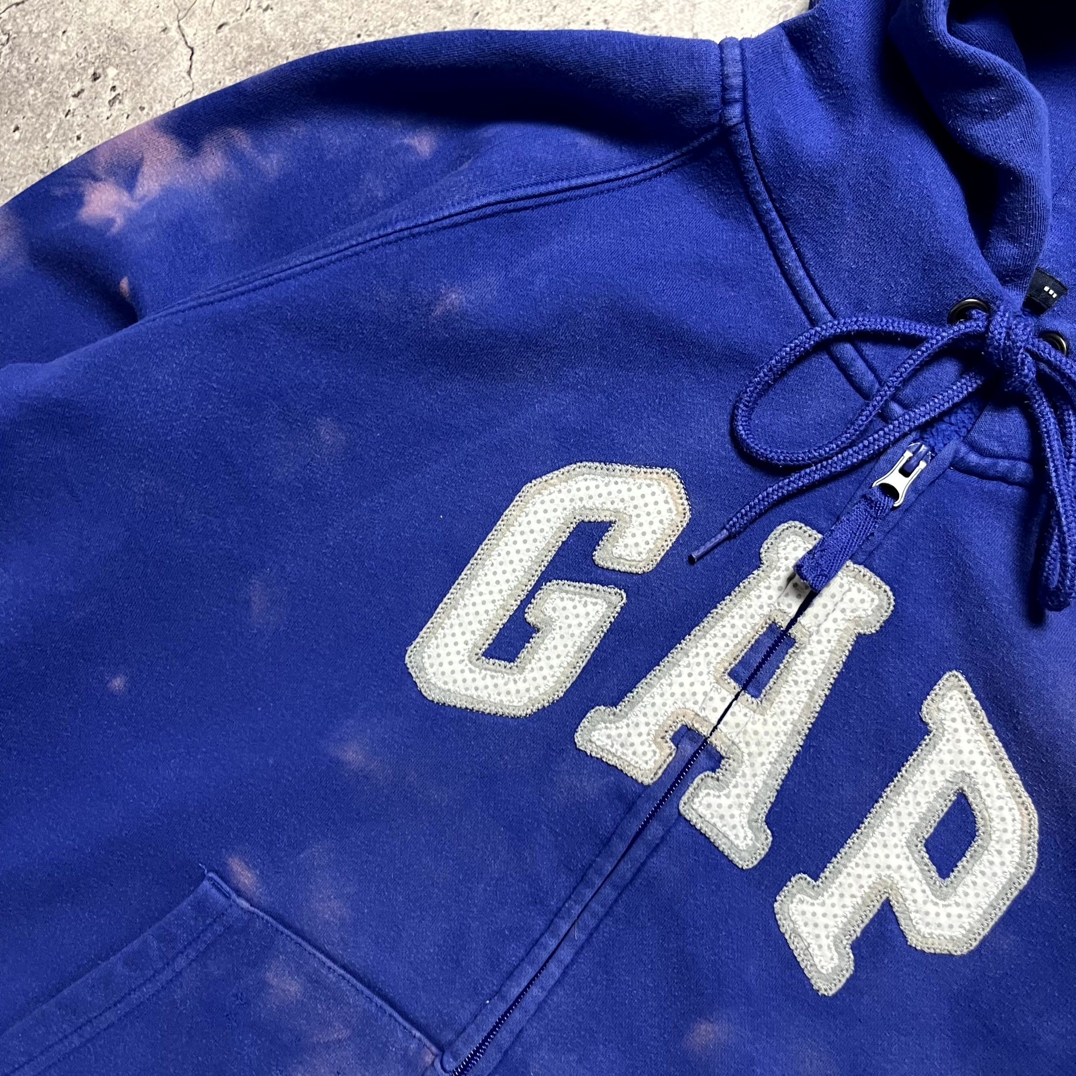 Gap Gap Fullzip Distressed Tie Dye Blue Hoodie Size M (Women XL) Size US M / EU 48-50 / 2 - 6 Thumbnail