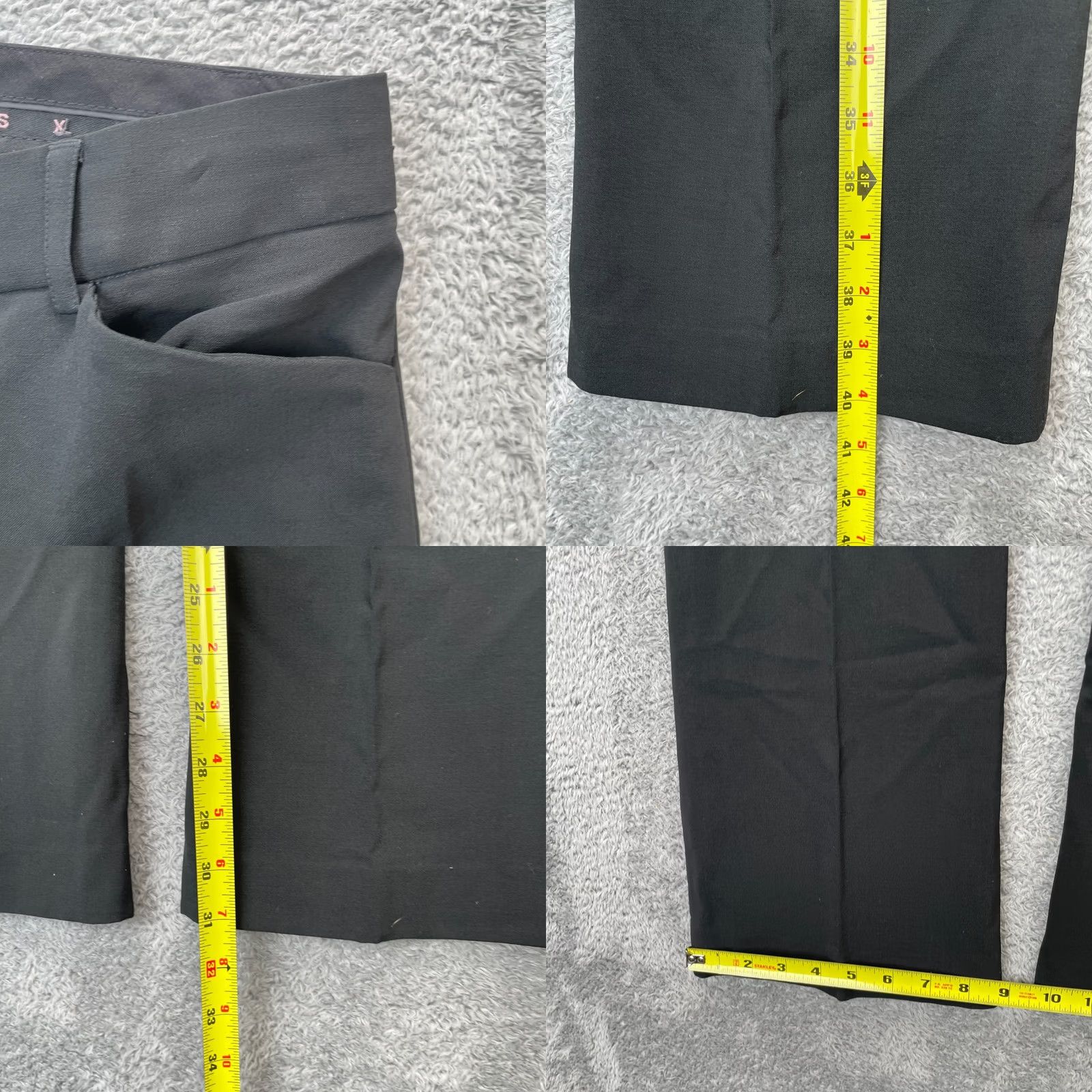 Express Express Womens Pants 0 Black Wool Blend Flared Front Dress Pants Edit Editor Size 30" / US 8 / IT 44 - 8 Thumbnail