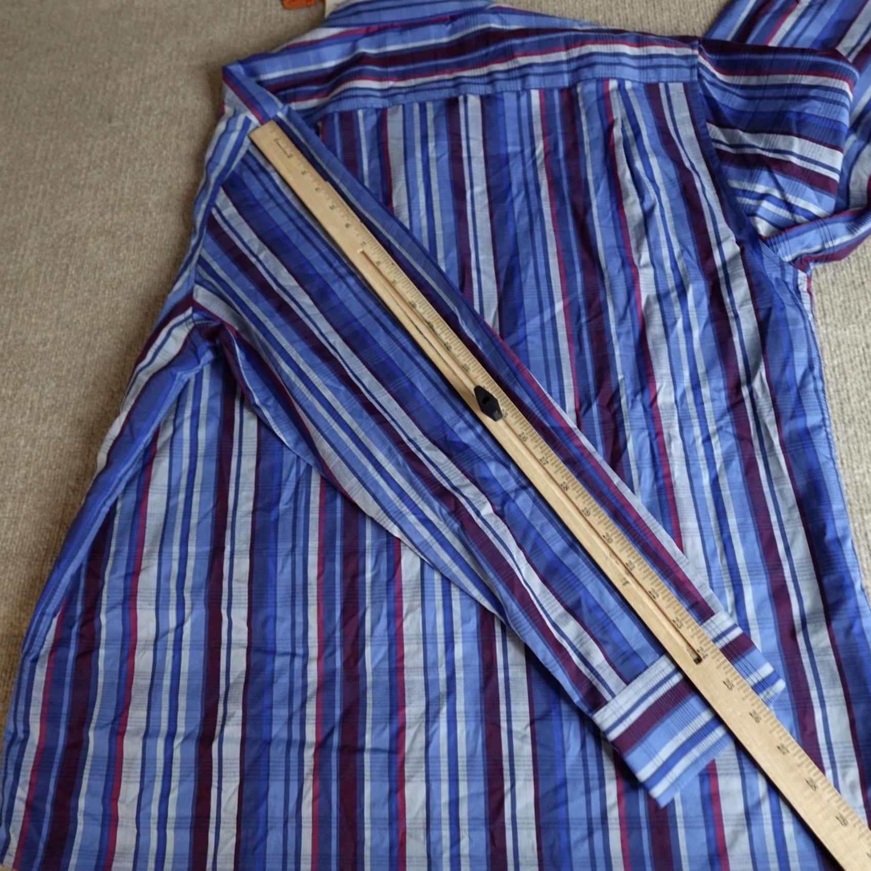 Tommy Bahama Tommy Bahama Shirt XL Blue Stripe Breaker Cotton Silk NEW Mens Shirt Size US XL / EU 56 / 4 - 3 Thumbnail