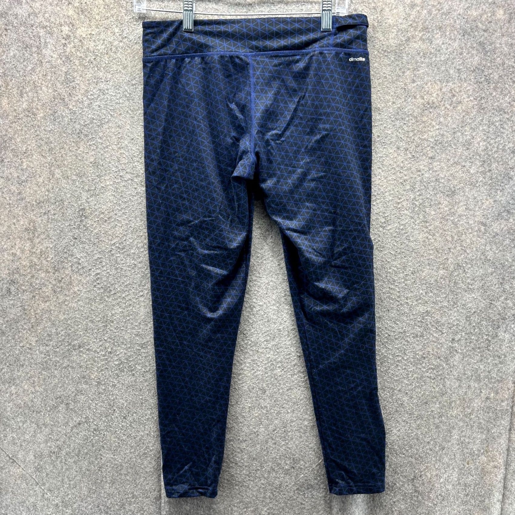 Adidas Adidas Pants Womens Medium Blue Athletic Climalite Training Gym Printed Leggings Size 32" / US 10 / IT 46 - 2 Thumbnail