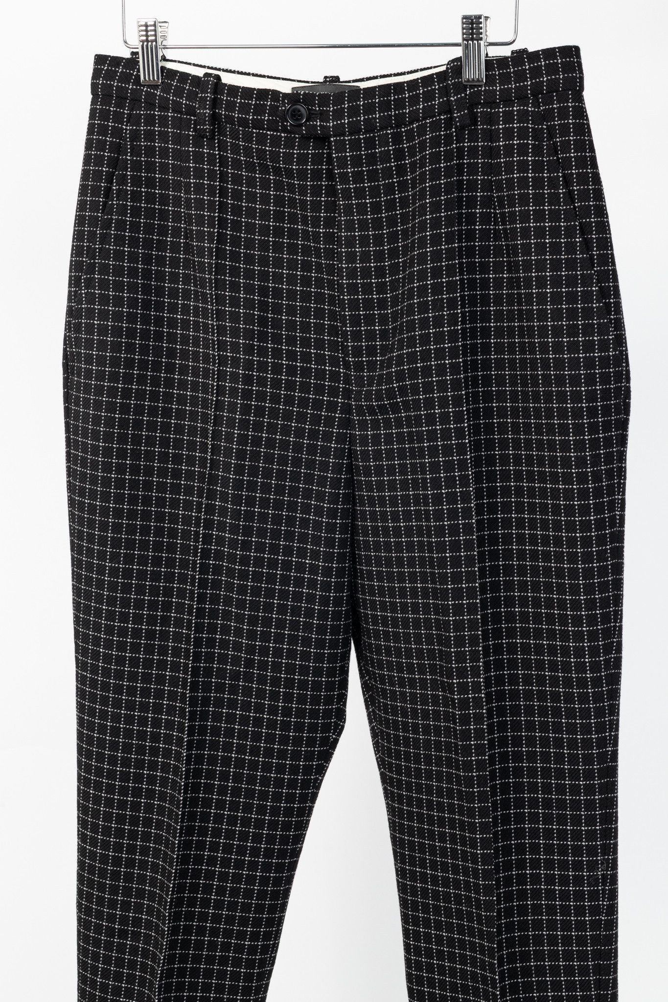 Isabel Marant Isabel Marant Lola Black Checked Wool Cropped Trousers Size 30" / US 8 / IT 44 - 3 Thumbnail