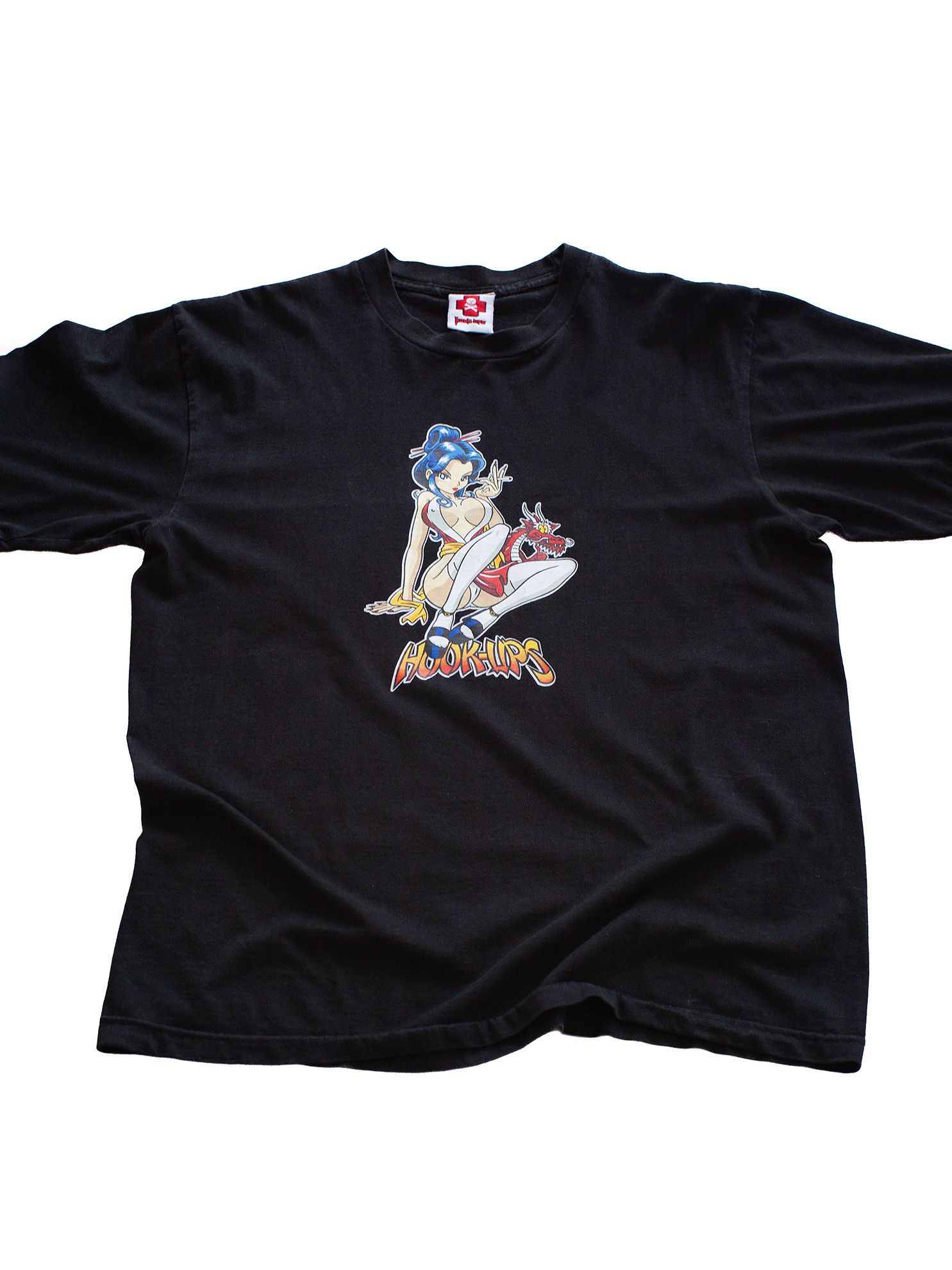 Vintage Vintage 00s Hook-Ups Smoking Geisha Anime T-Shirt Size US L / EU 52-54 / 3 - 1 Thumbnail