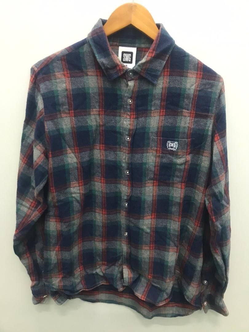 PHENOMENON × Swagger SWAGGER - Soft Cotton Flannel Button Up Shirt Size US M / EU 48-50 / 2 - 2 Thumbnail