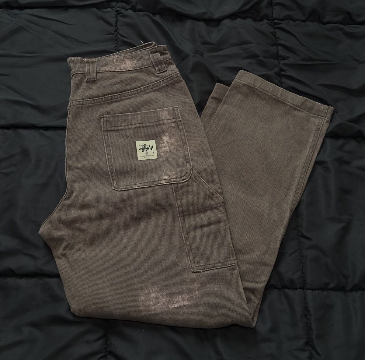 Stussy Stussy Washed Brown Workwear Pants Size US 30 / EU 46 - 1 Thumbnail