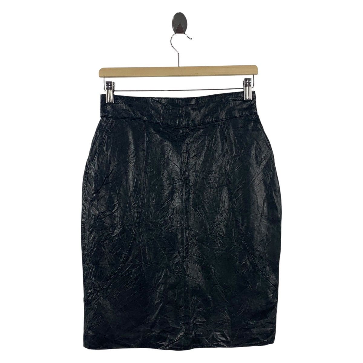 Designer × Vintage × Yves Saint Laurent Vintage YVES SAINT LAURENT faux leather Women skirt Size 29" - 1 Thumbnail
