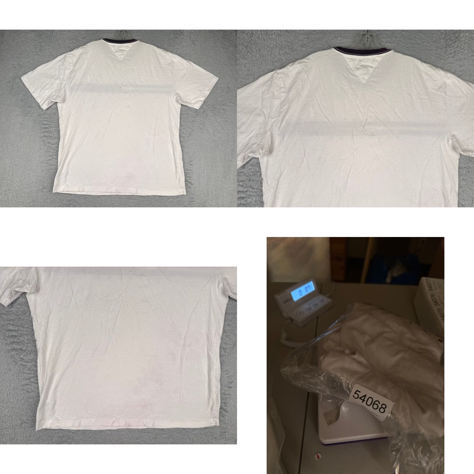 Tommy Hilfiger Tommy Hilfiger Shirt Adult XL White 100% Cotton Short Sleeve Crew Embroidered Logo Mens Size US XL / EU 56 / 4 - 9 Thumbnail