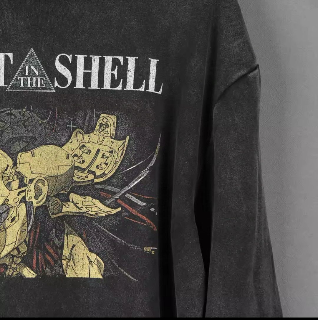 Anime × Japanese Brand Ghost In The Shell Faded Hoodie Size US M / EU 48-50 / 2 - 2 Thumbnail