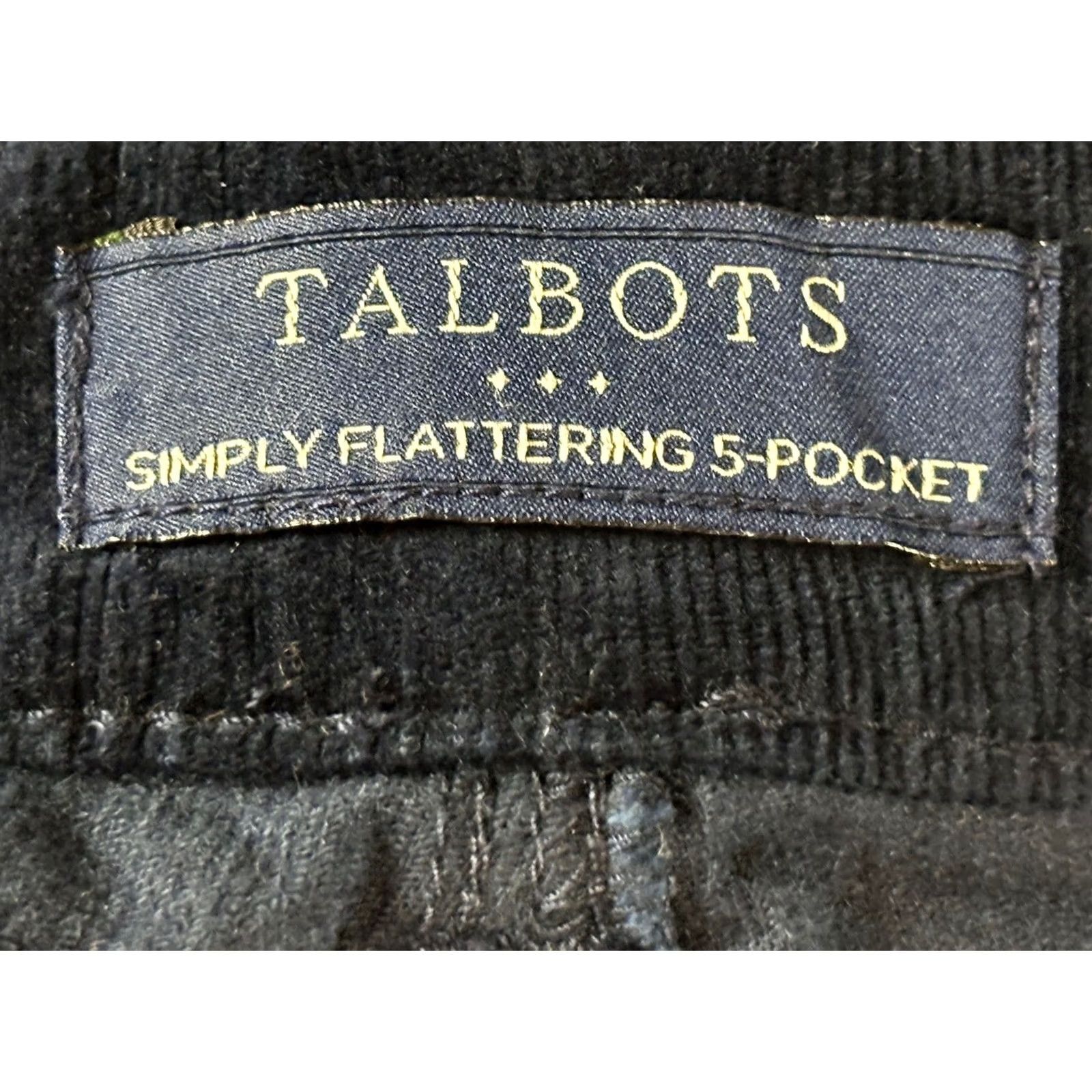Talbots Talbots Pants Womens 24W NEW Simply Flattering Pocket Corduroy Straight Navy Size 42" / US 20 - 6 Thumbnail