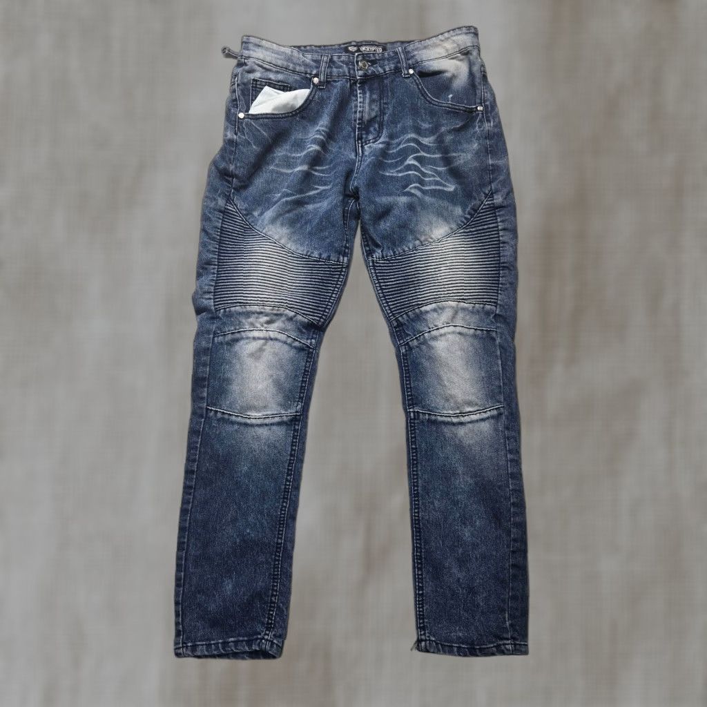 Vintage Encrypted Jeans Men's Casual Straight Pants 32x30 Blue Denim 90s Rockabilly Size US 32 / EU 48 - 1 Thumbnail