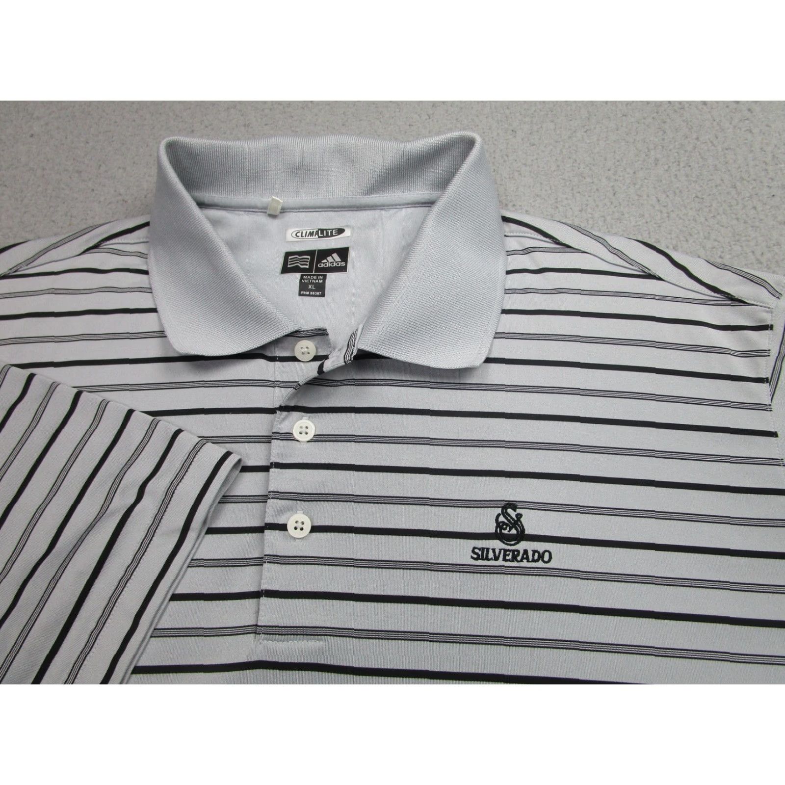 Adidas Adidas Silverado Polo Shirt Mens XL Striped Climalite Golf Performance Size US XL / EU 56 / 4 - 3 Thumbnail