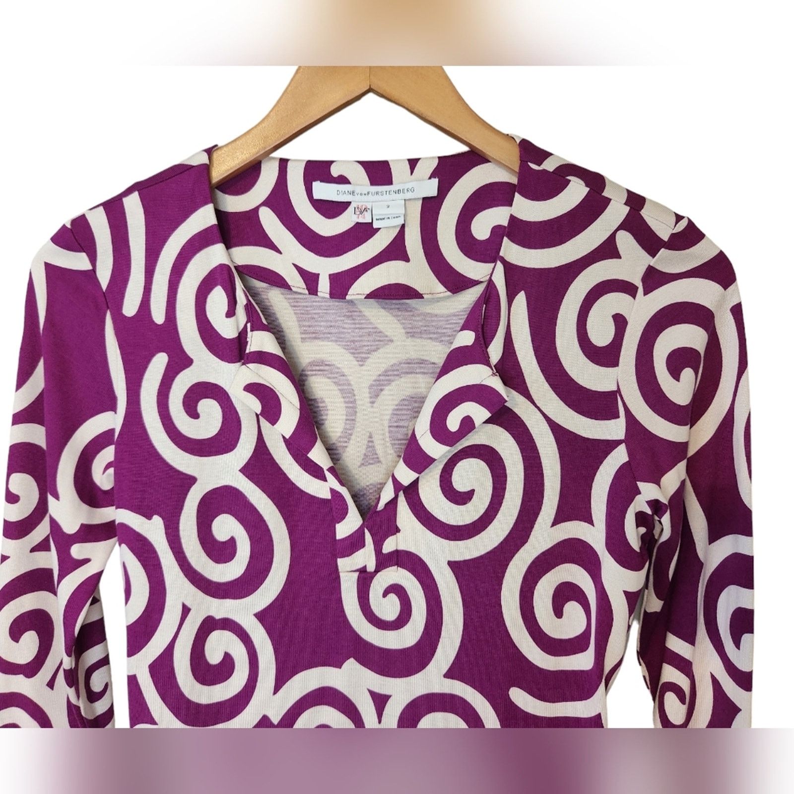 Diane von Furstenberg Diane Von Furstenberg Silk Swirl Print Sheath Dress 2 Size XS / US 0-2 / IT 36-38 - 3 Thumbnail