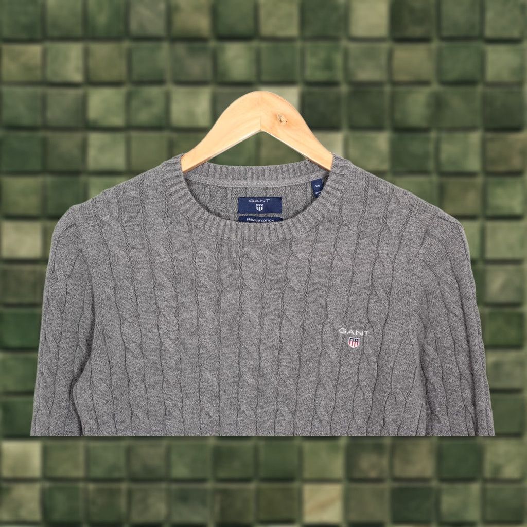 Gant GANT Cable Knit Cotton Crew Neck Jumper Sweater Men XS VR3521 Size US XS / EU 42 / 0 - 1 Thumbnail