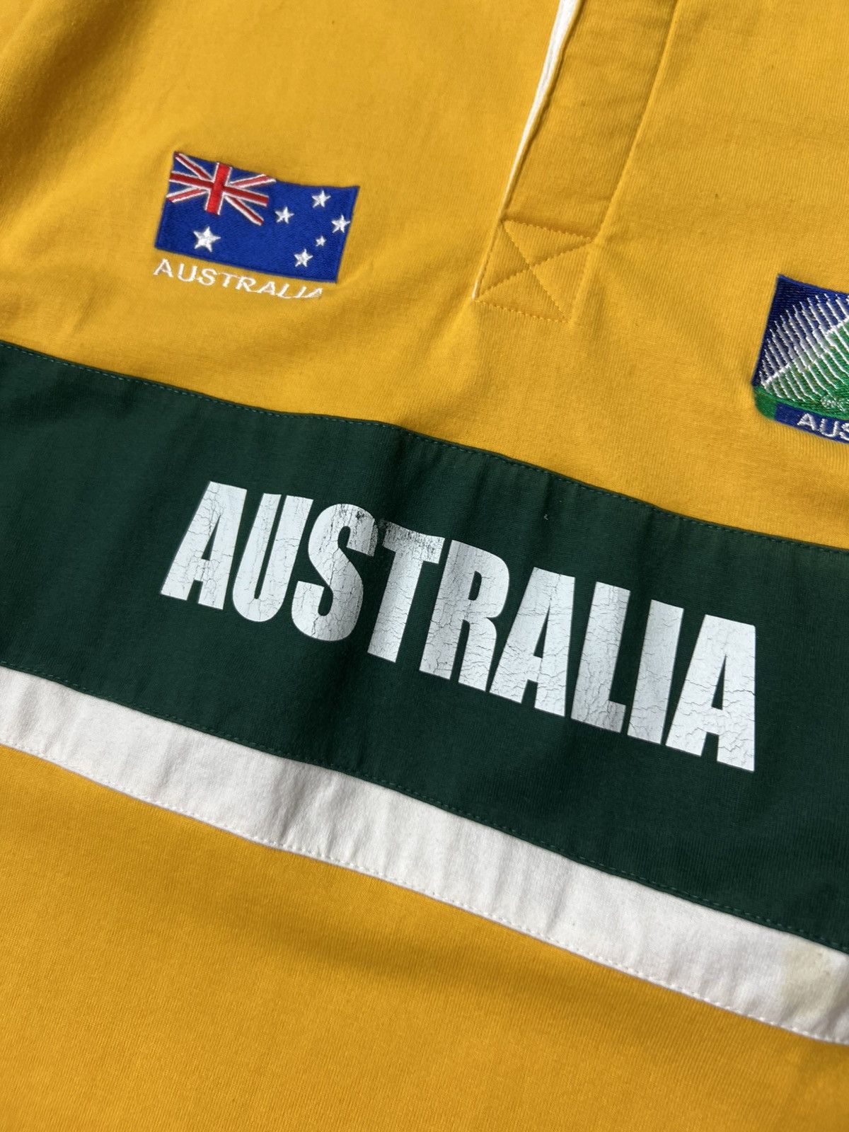 Canterbury of New Zealand Vintage Australia Rugby World Cup 2003 IRB Polo Shirt Jersey Size US L / EU 52-54 / 3 - 6 Thumbnail