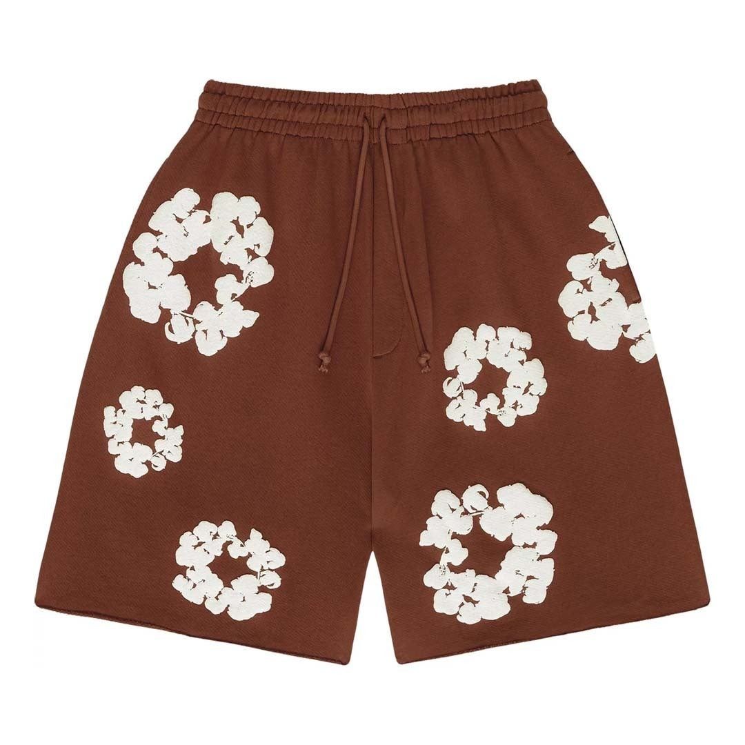 DENIM TEARS The Cotton Wreath Shorts Brown Size US 36 / EU 52 - 1 Thumbnail