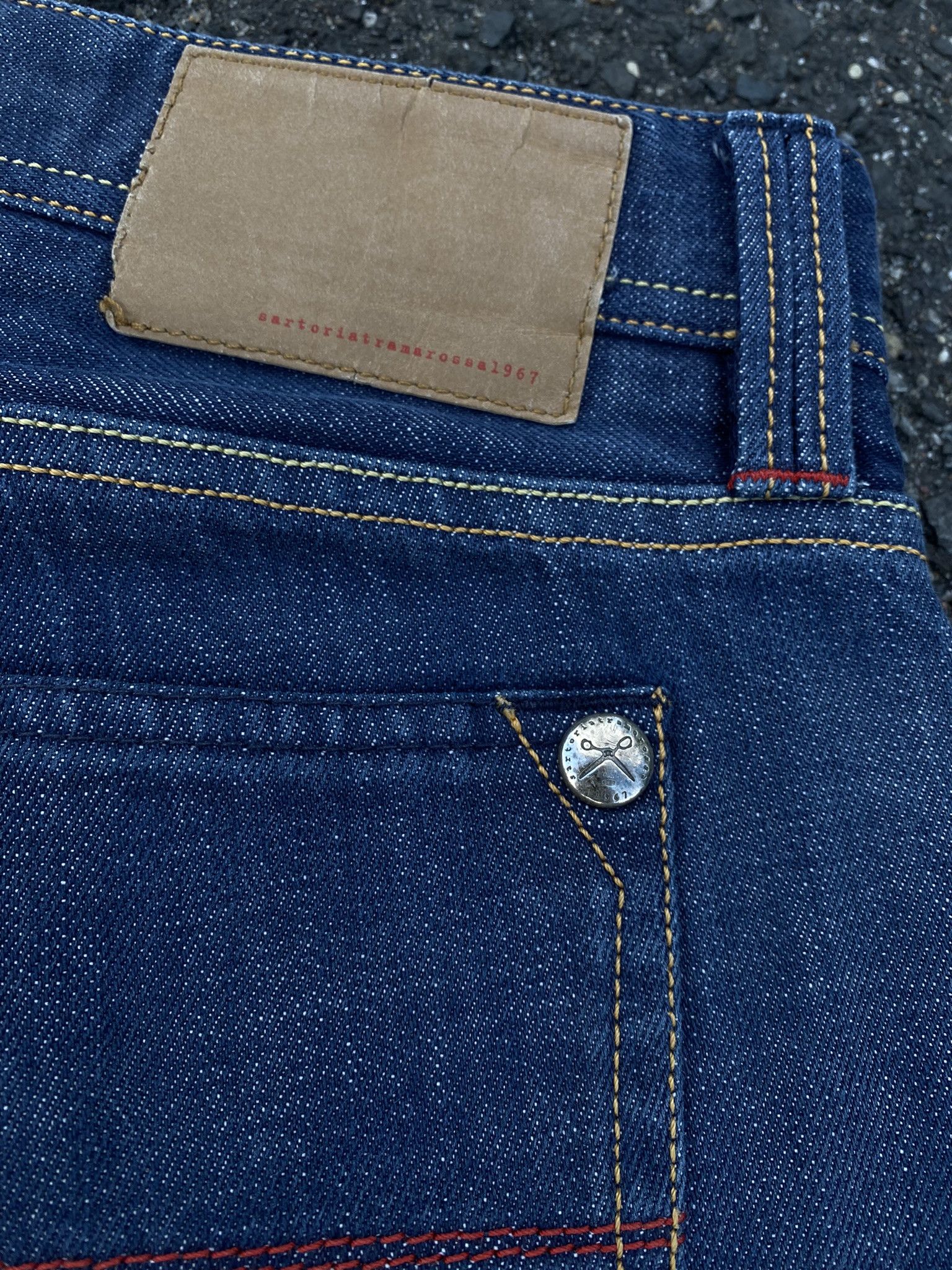 Designer SARTORIA TRAMAROSSA hand made Italy Selvedge Raw Denim Size US 32 / EU 48 - 12 Thumbnail