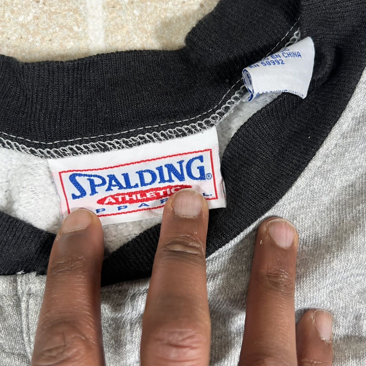 Spalding Vintage Spalding Mens 3XL Black Pullover Crewneck Sweatshirt Size US XXL / EU 58 / 5 - 7 Thumbnail