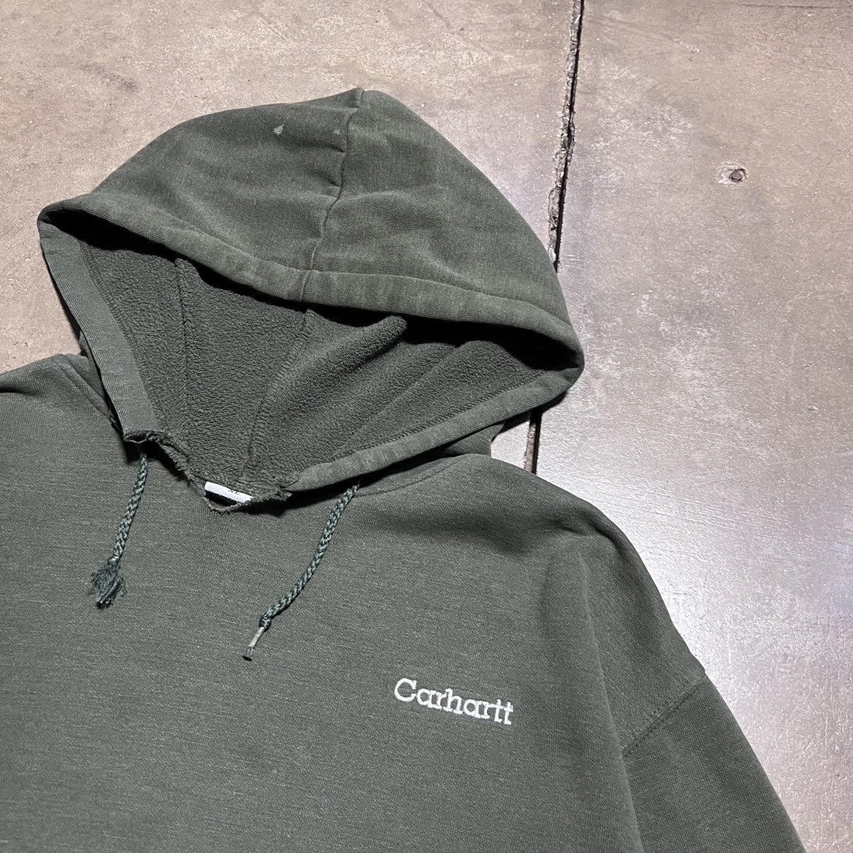 Carhartt Vintage Carhartt Hoodie Sweatshirt Olive Faded Distressed Size US XL / EU 56 / 4 - 9 Thumbnail