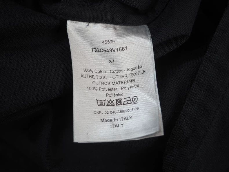 Dior DIOR size 37 Black and blue color-block shirt with standing Size US M / EU 48-50 / 2 - 7 Thumbnail