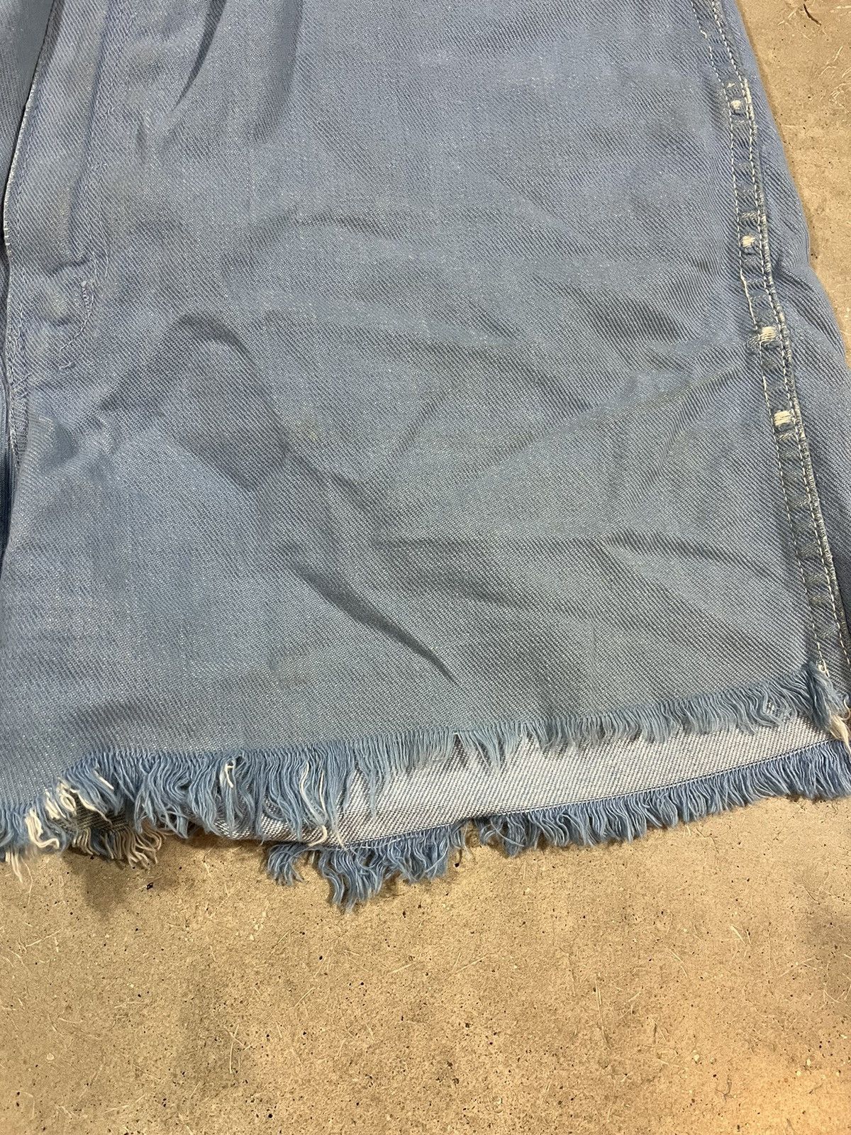 Vintage × Wrangler Vintage 60s Wrangler Blue Bell Jean Shorts Jorts Faded Blue Size 29" - 3 Thumbnail