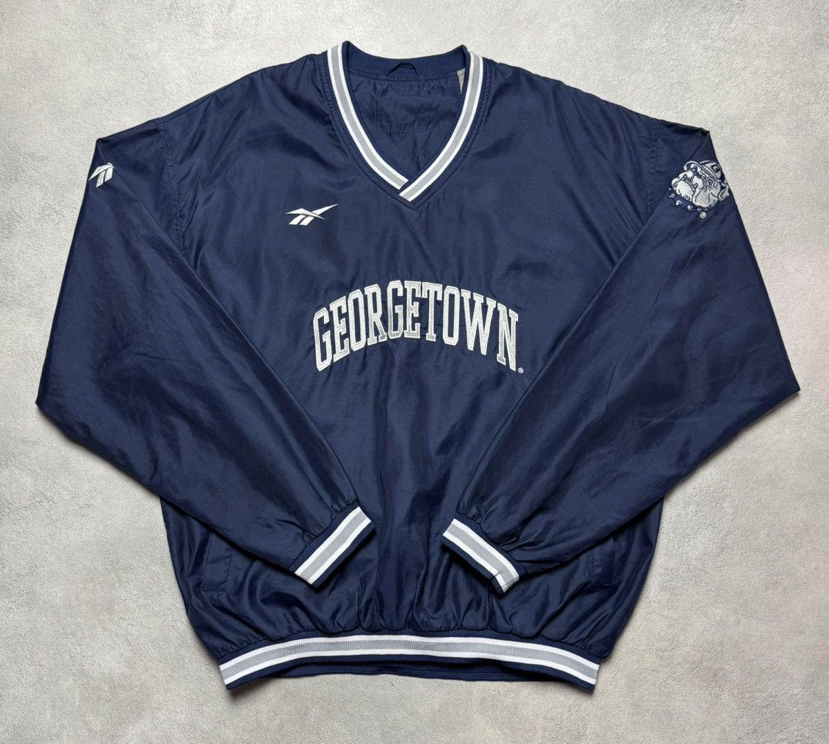 Reebok Reebok Georgetown Hoyas NCCA V-Neck Big Logo Sweatshirt Size US XL / EU 56 / 4 - 1 Thumbnail