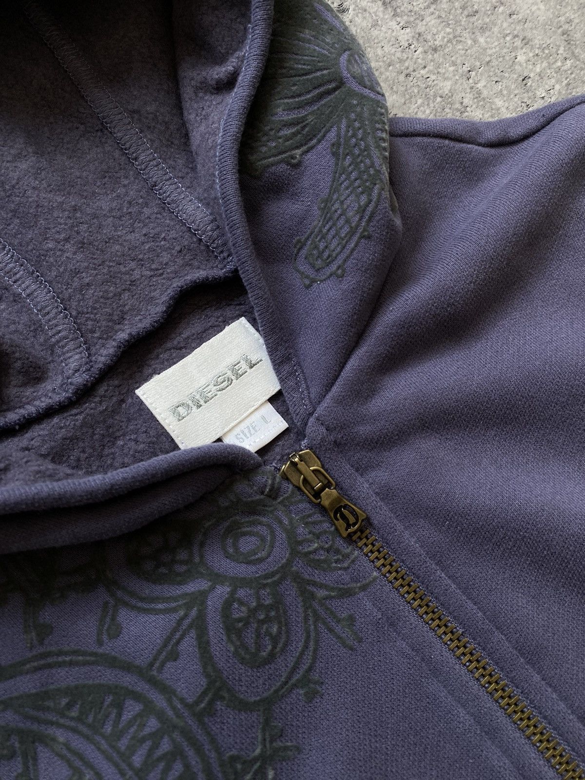 Diesel × Vintage Vintage Diesel Purple Hoodie Size L / US 10 / IT 46 - 5 Thumbnail