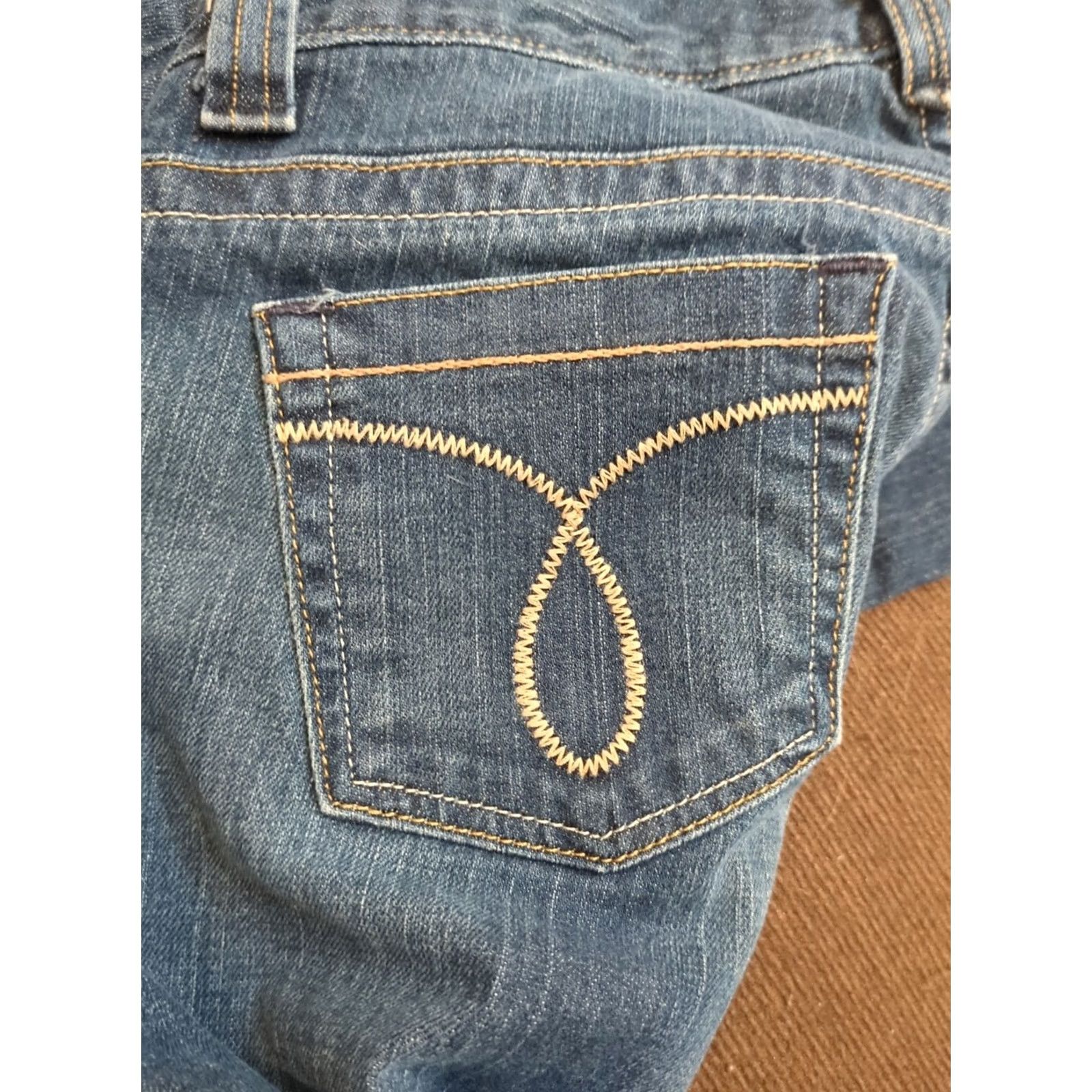 Calvin Klein Calvin Klein Jeans Modern Flare Jeans Womens Size 4 Blue Denim Cotton Spandex Elastane Zip Button Pockets Stretch Regular 30" Waist Size 27" / US 4 / IT 40 - 4 Thumbnail