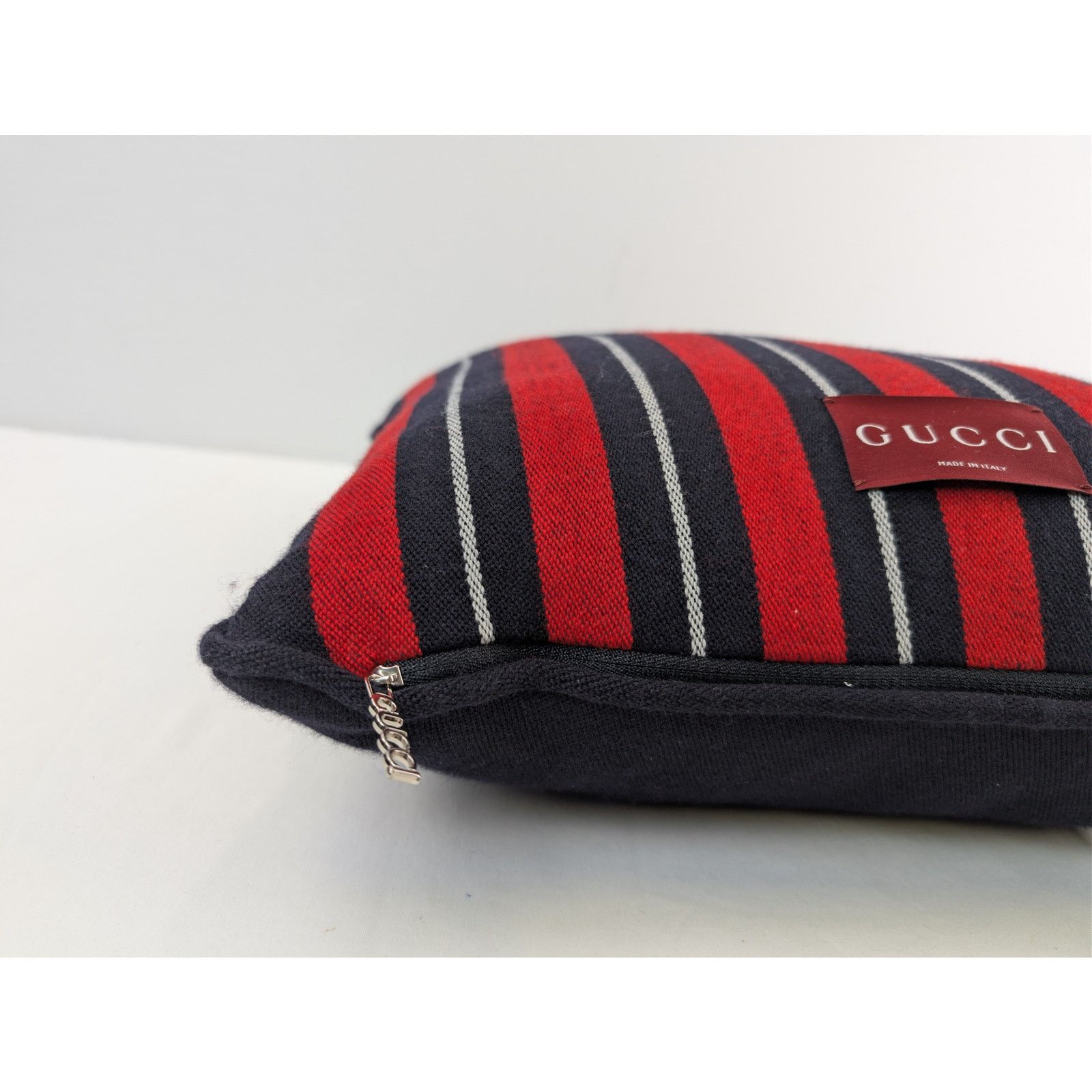 Gucci o1rshd1 Size: OS / Web Wool Cushion Pillow in Green / Red Size ONE SIZE - 10 Thumbnail