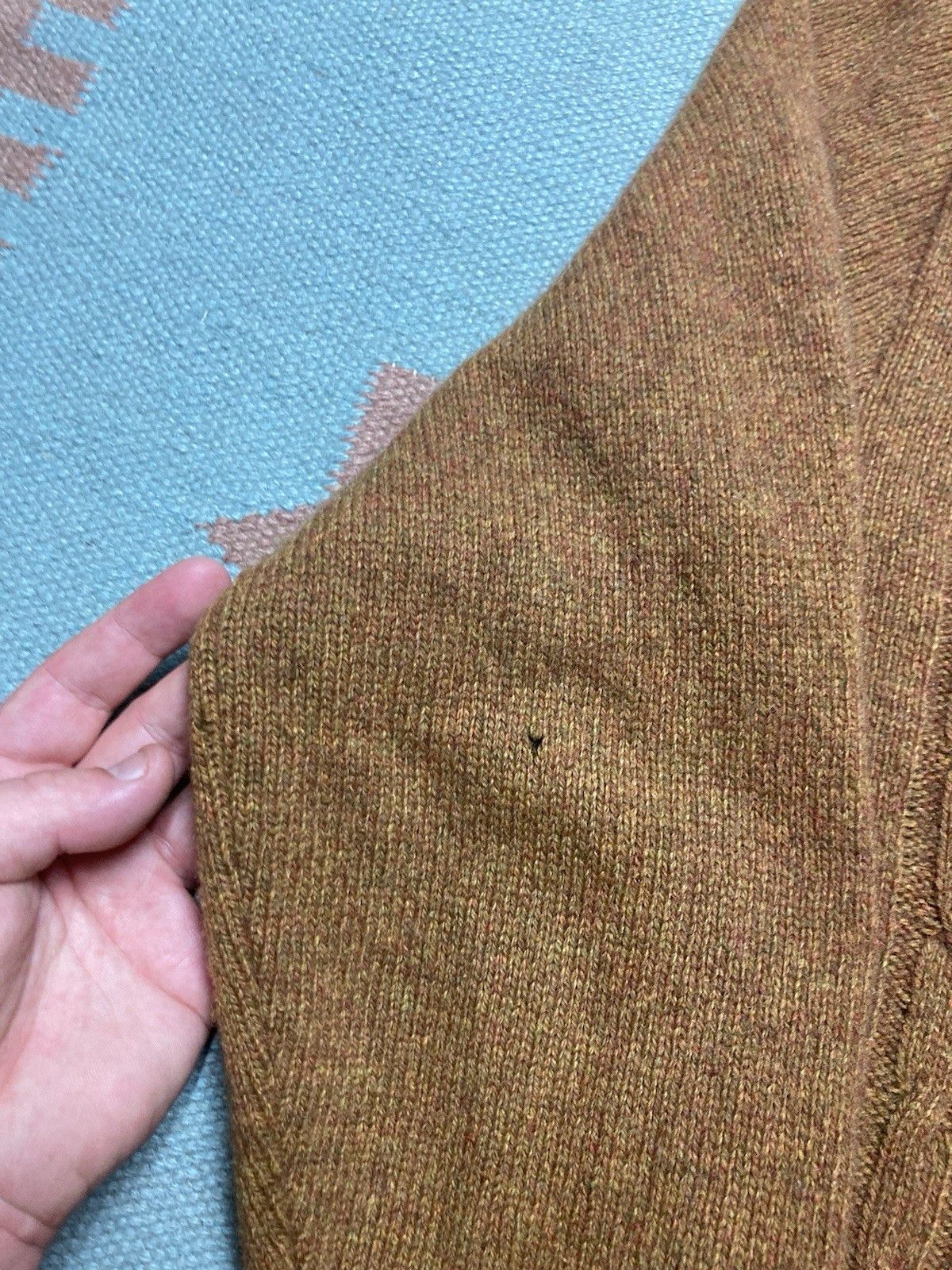Vintage 50s cardigan sweater wool blend distres grunge Kurt Cobain M Size US M / EU 48-50 / 2 - 6 Thumbnail