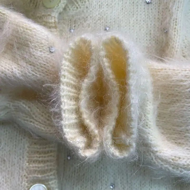 Miu Miu Miu Miu Yellow Mohair Women's Cardigan . Size M / US 6-8 / IT 42-44 - 5 Thumbnail