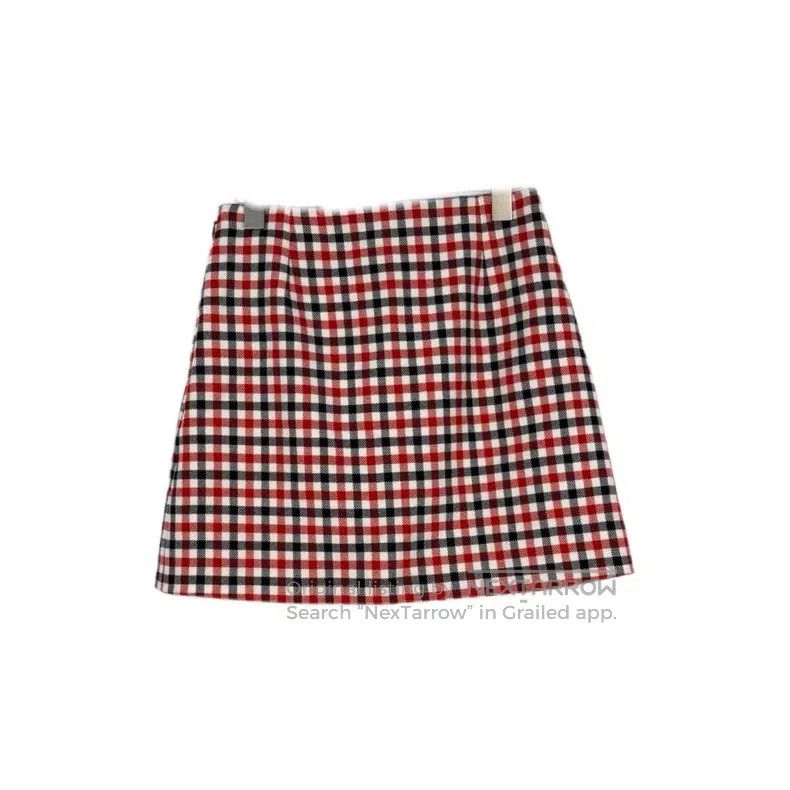 Dior Dior Red small plaid wool tweed skirt Size 24" / US 00 / IT 34 - 2 Thumbnail