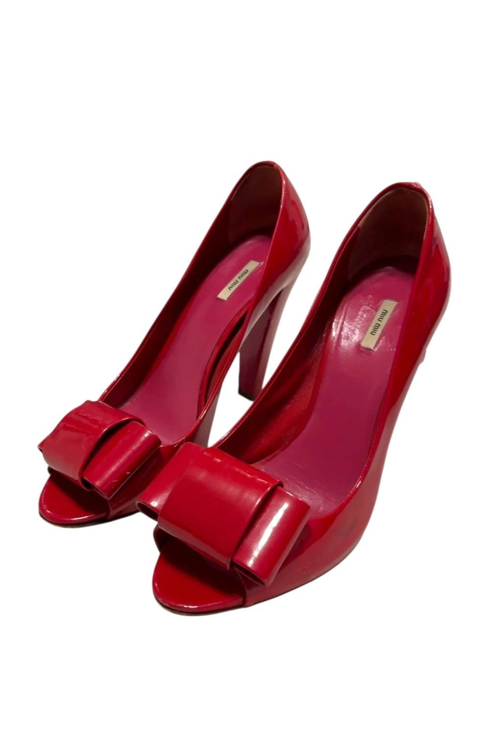 Miu Miu Miu Miu red bow heels Size US 7 / IT 37 - 1 Thumbnail